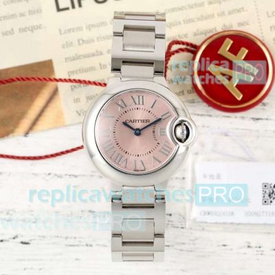 Perfect Replica AFF Cartier Ballon Bleu Swiss Quartz Pink Dial 